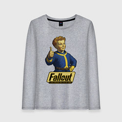 Лонгслив хлопковый женский Real vault boy, цвет: меланж