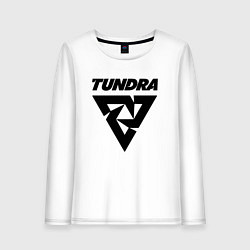 Лонгслив хлопковый женский Tundra esports logo, цвет: белый