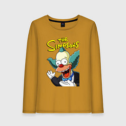 Лонгслив хлопковый женский Krusty the clown, цвет: горчичный