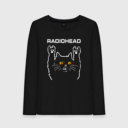 Женский лонгслив Radiohead rock cat