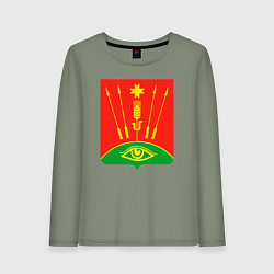 Лонгслив хлопковый женский Глазовский район, цвет: авокадо