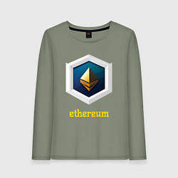 Женский лонгслив Логотип Ethereum