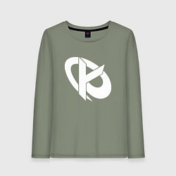 Лонгслив хлопковый женский Karmine Corp, цвет: авокадо