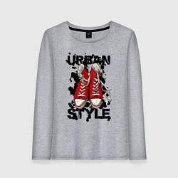 Лонгслив хлопковый женский Urban Style, цвет: меланж