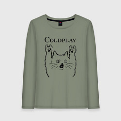 Женский лонгслив Coldplay - rock cat