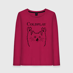 Женский лонгслив Coldplay - rock cat