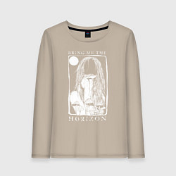 Лонгслив хлопковый женский Bring Me the Horizon girl, цвет: миндальный