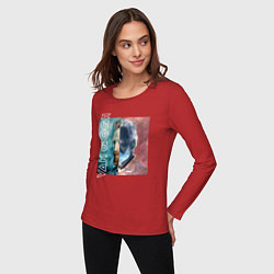 Лонгслив хлопковый женский Van Gogh Negative, цвет: красный — фото 2