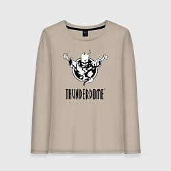 Лонгслив хлопковый женский Thunderdome v 2, цвет: миндальный