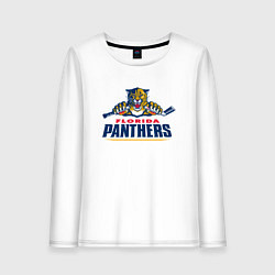 Лонгслив хлопковый женский Florida panthers - hockey team, цвет: белый