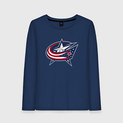 Женский лонгслив Columbus blue jackets - hockey team - emblem