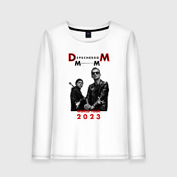 Лонгслив хлопковый женский Depeche Mode 2023 Memento Mori - Dave & Martin 03, цвет: белый