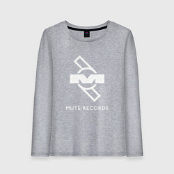 Лонгслив хлопковый женский Depeche Mode Mute Records Logo, цвет: меланж