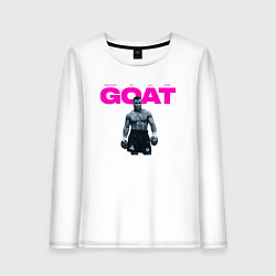 Лонгслив хлопковый женский Майк Тайсон - Величайший всех времен, цвет: белый