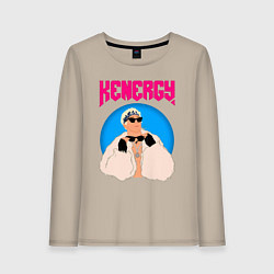 Лонгслив хлопковый женский Кен и Барби, цвет: миндальный