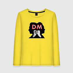 Лонгслив хлопковый женский Depeche Mode - Dave and Martin, цвет: желтый