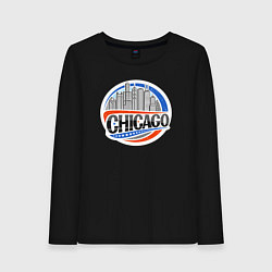 Лонгслив хлопковый женский Chicago, цвет: черный
