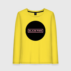 Женский лонгслив Black pink - logotype - group - South Korea
