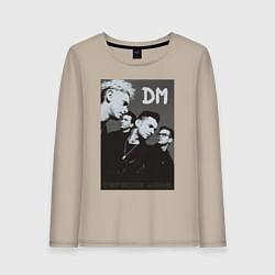 Лонгслив хлопковый женский Depeche Mode 90 Violator, цвет: миндальный