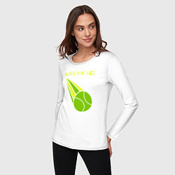 Лонгслив хлопковый женский Tennis ace, цвет: белый — фото 2