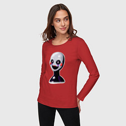Лонгслив хлопковый женский FNAF Марионетка, цвет: красный — фото 2