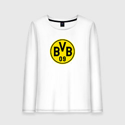 Лонгслив хлопковый женский Borussia fc sport, цвет: белый