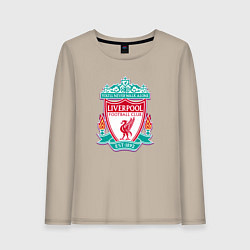 Лонгслив хлопковый женский Liverpool fc sport collection, цвет: миндальный