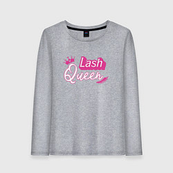 Лонгслив хлопковый женский Lash queen - Barbie style, цвет: меланж