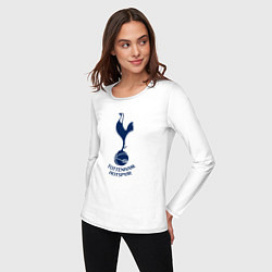 Лонгслив хлопковый женский Tottenham Hotspur fc sport, цвет: белый — фото 2