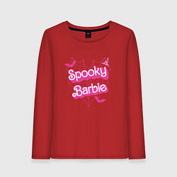 Лонгслив хлопковый женский Spooky Barbie, цвет: красный