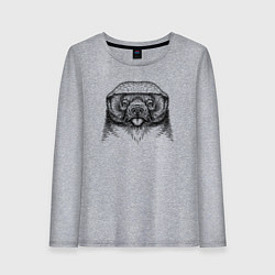 Женский лонгслив Медоед высунул язык