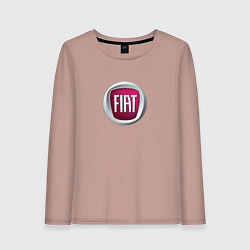 Лонгслив хлопковый женский Fiat Italy, цвет: пыльно-розовый