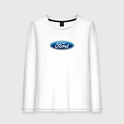 Лонгслив хлопковый женский Ford usa auto brend, цвет: белый