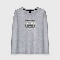 Лонгслив хлопковый женский Honda sport auto silver, цвет: меланж