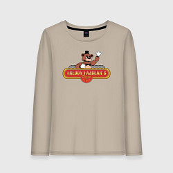 Лонгслив хлопковый женский Пиццерия Фредди Фазбера, цвет: миндальный