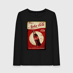 Лонгслив хлопковый женский Nuka cola price, цвет: черный