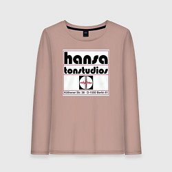 Лонгслив хлопковый женский Depeche Mode - Hansa tonstudios, цвет: пыльно-розовый