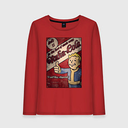 Лонгслив хлопковый женский Vault boy - nuclear cola, цвет: красный