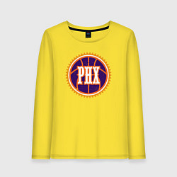 Лонгслив хлопковый женский Phx basketball, цвет: желтый