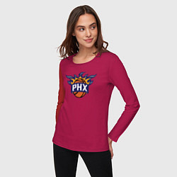 Лонгслив хлопковый женский Phoenix Suns fire, цвет: маджента — фото 2