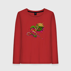 Женский лонгслив Яркий дракон