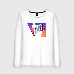 Лонгслив хлопковый женский Grand theft auto VI, цвет: белый