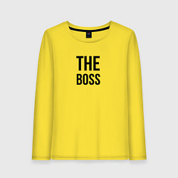 Лонгслив хлопковый женский The boss - Couple, цвет: желтый