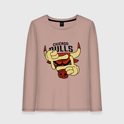 Женский лонгслив Bulls logo with hands