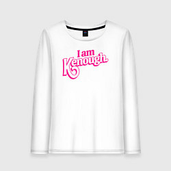 Лонгслив хлопковый женский I am kenough, цвет: белый