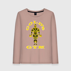 Лонгслив хлопковый женский Зал голда, цвет: пыльно-розовый
