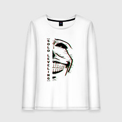 Лонгслив хлопковый женский Solo Leveling Lord Glitch, цвет: белый