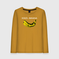 Лонгслив хлопковый женский Dolce Banana, цвет: горчичный