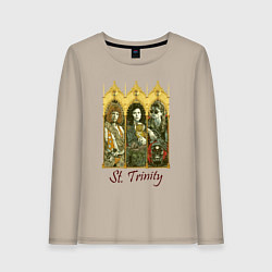 Лонгслив хлопковый женский St trinity, цвет: миндальный