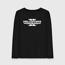 Лонгслив хлопковый женский Helldivers 2: Logo, цвет: черный